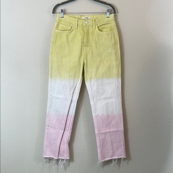 Grlfrnd Mica Gradient Yellow/White/Pink Jeans 27 - Picture 2 of 15